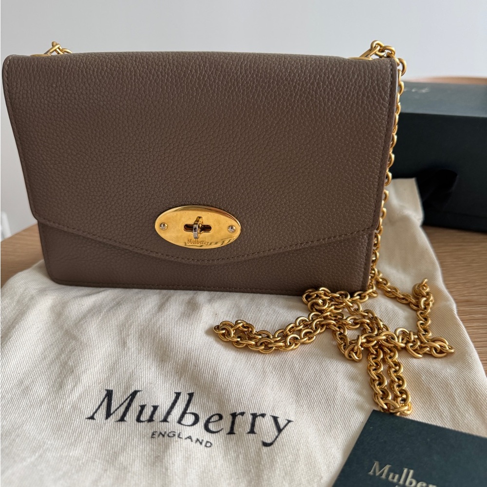 Mulberry Small Darley Leather Clutch in Clay